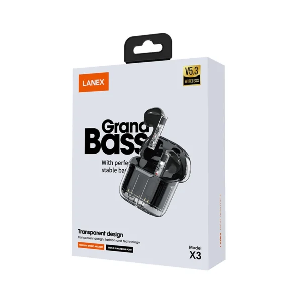 LANEX HST-X3 - TWS EARPHONE BT V5.3 - BLACK